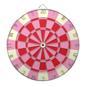 Roze en rode vintage dartbord