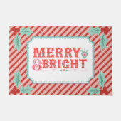 Roze en Rode Vrolijk & Helder Vakantie Deur Mat (Voorkant)