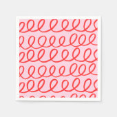 Roze en rood Abstract papier Servet (Voorkant)