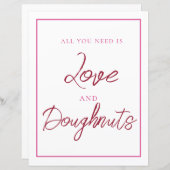 Roze en Rood Doughnut teken (Voorkant / Achterkant)