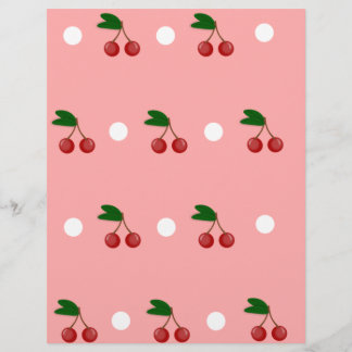 Roze en Rood Kersenpatroon Zeepverpakking Flyer