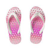 Roze en Rood Mozaïek Kinder Teenslippers (Voetbed)