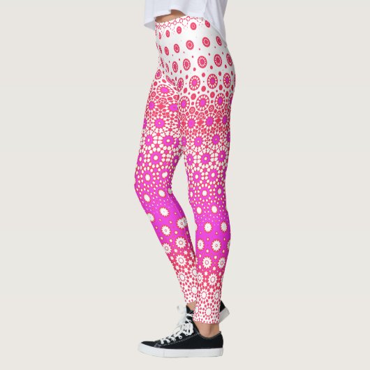Roze en Rood Mozaïek Leggings (Links)