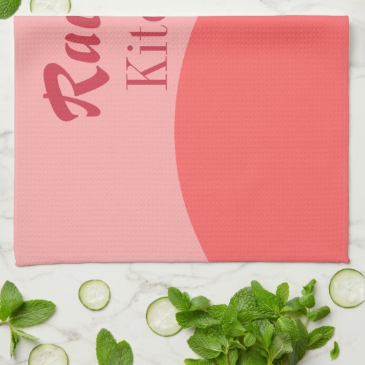 Roze en rood theedoek (Gevouwen)