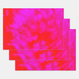 Roze en rood tie-dye, geschenkverpakkingsvellen, inpakpapier vel