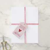 Roze en Rood  Valentijnsdag Zeep Cadeaulabel (Met Touw)