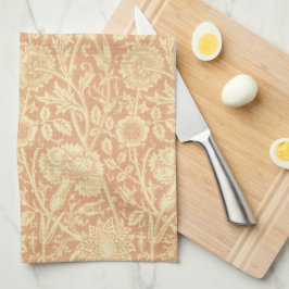 Roze en roos door William Morris, Vintage Bloemen Theedoek