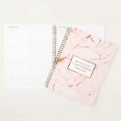 Roze en Roos Goud Marmer Afspraakboek Planner (Display)