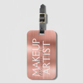 Roze en Roos goudborsgeborsteld metalen reuzenmake Bagagelabel (Voorkant (verticaal))