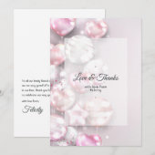 Roze en Roos gouden ballonnen Bedankkaart (Voorkant / Achterkant)