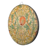 Roze en Roos Patroon (door William Morris) Dartbord (Voorkant Rechts)