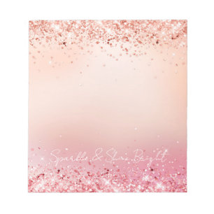 Roze en Roos Sparkle Ombre Notitieblok