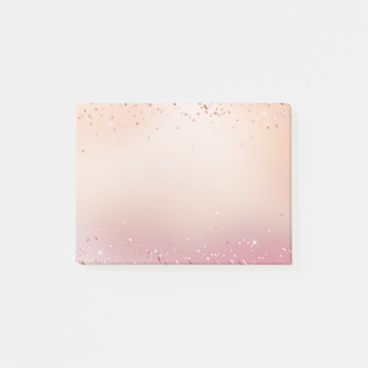 Roze en Roos Sparkle Ombre Post-it® Notes (Voorkant)