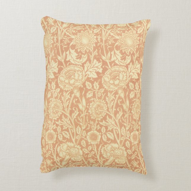 Roze en Roos van William Morris,  bloemen Accent Kussen (Achterkant (Verticaal))