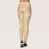 Roze en Roos van William Morris,  bloemen Leggings (Achterkant)
