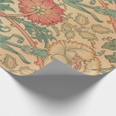 Roze en Roos van William Morris Cadeaupapier (Hoek)