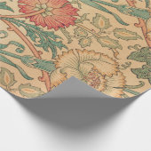 Roze en Roos van William Morris Cadeaupapier (Hoek)