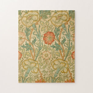 Roze en Roos van William Morris  Floral Legpuzzel