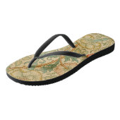 Roze en Roos van William Morris Floral Teenslippers (Schuin)
