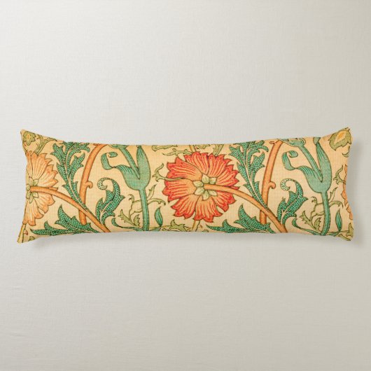 Roze en Roos van William Morris Lichaamskussen (Voorkant)