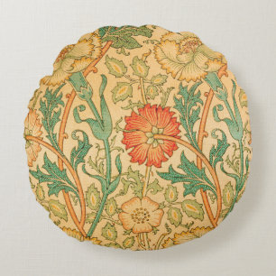 Roze en Roos van William Morris Rond Kussen