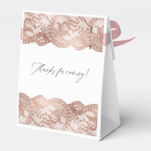 Roze en Roos Vrijgezellenfeest van goudbloemen en  Bedankdoosjes (Achterkant)