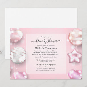 Roze en Roségoud Drive By Shower Kaart