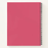 Roze en Roze Gepersonaliseerd Monogram Notitieboek (Achterkant)
