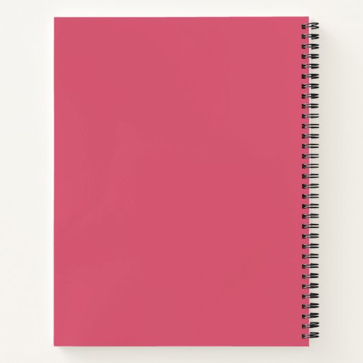 Roze en Roze Gepersonaliseerd Monogram Notitieboek (Achterkant)