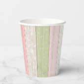 Roze en roze houtkool papieren bekers (Achterkant)