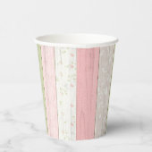 Roze en roze houtkool papieren bekers (Rechts)