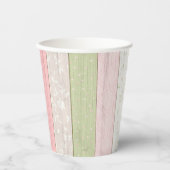 Roze en roze houtkool papieren bekers (Voorkant)