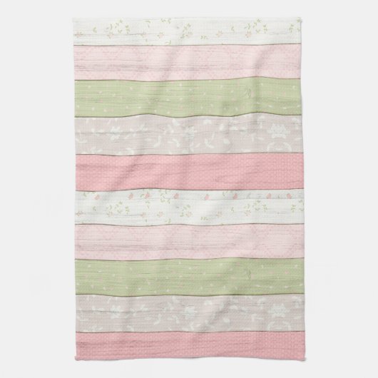 Roze en roze houtkool theedoek (Verticaal)