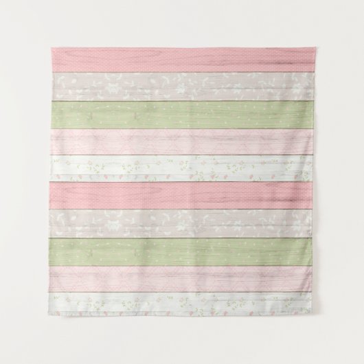 Roze en roze houtkool wandkleed (Voorkant (horizontaal))