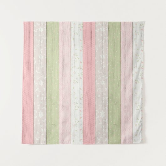 Roze en roze houtkool wandkleed (Voorkant)