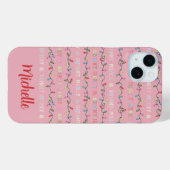 Roze en roze kerstlampjes met fijne snede Case-Mate iPhone case (Achterkant (horizontaal))