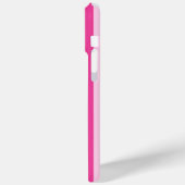 Roze en roze monogram strepen Case-Mate iPhone case (Achterkant / Links)
