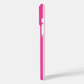 Roze en roze monogram strepen Case-Mate iPhone case (Achterkant / Links)