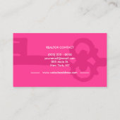 Roze, en roze vastgoed visitekaartje (Achterkant)