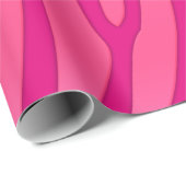 Roze en Roze Zebra Strepen Dierenprint Cadeaupapier (Rol Hoek)
