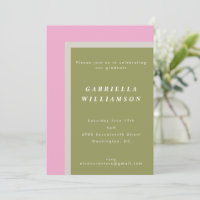 Roze en Sage Geometrische aangepaste graduatiepart