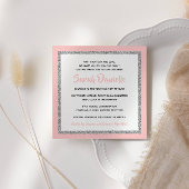 Roze en Silver Bat Mitzvah Kaart