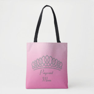 Roze en Silver Tiara Pageant Mam Bag Tote Bag