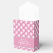 Roze en Silver Tufted Glamor Favor Box Bedankdoosjes (Geopend)