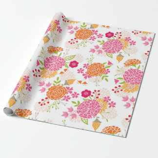 Roze en Sinaasappel inpakpapier