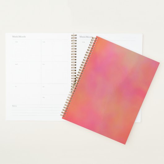 Roze en Sinaasappel Marbled Wolk abstract Planner (Display)