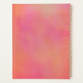 Roze en Sinaasappel Marbled Wolk abstract Planner (Achterkant)