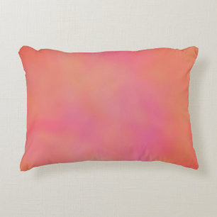 Roze en Sinaasappel Marmerled Cloud abstract Accent Kussen