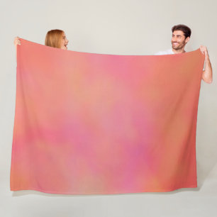 Roze en Sinaasappel Marmerled Cloud abstract Fleece Deken