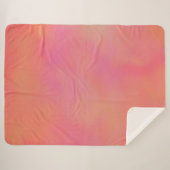 Roze en Sinaasappel Marmerled Cloud abstract Sherpa Deken (Voorkant (horizontaal))
